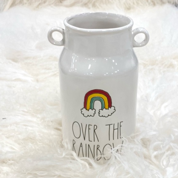 Rae Dunn OVER THE RAINBOW Milk Jug Farmhouse Vase - Picture 5 of 6
